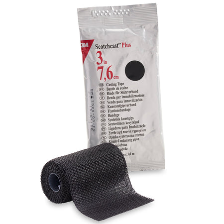 Solventum 82003A 3M Scotchcast Plus Black Cast Tape, 3 Inch x 4 Yard