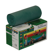 CanDo® Exercise Resistance Band, Green, 5 Inch x 6 Yard, Medium Resistance