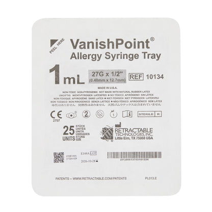 VanishPoint® Safety Allergy Tray