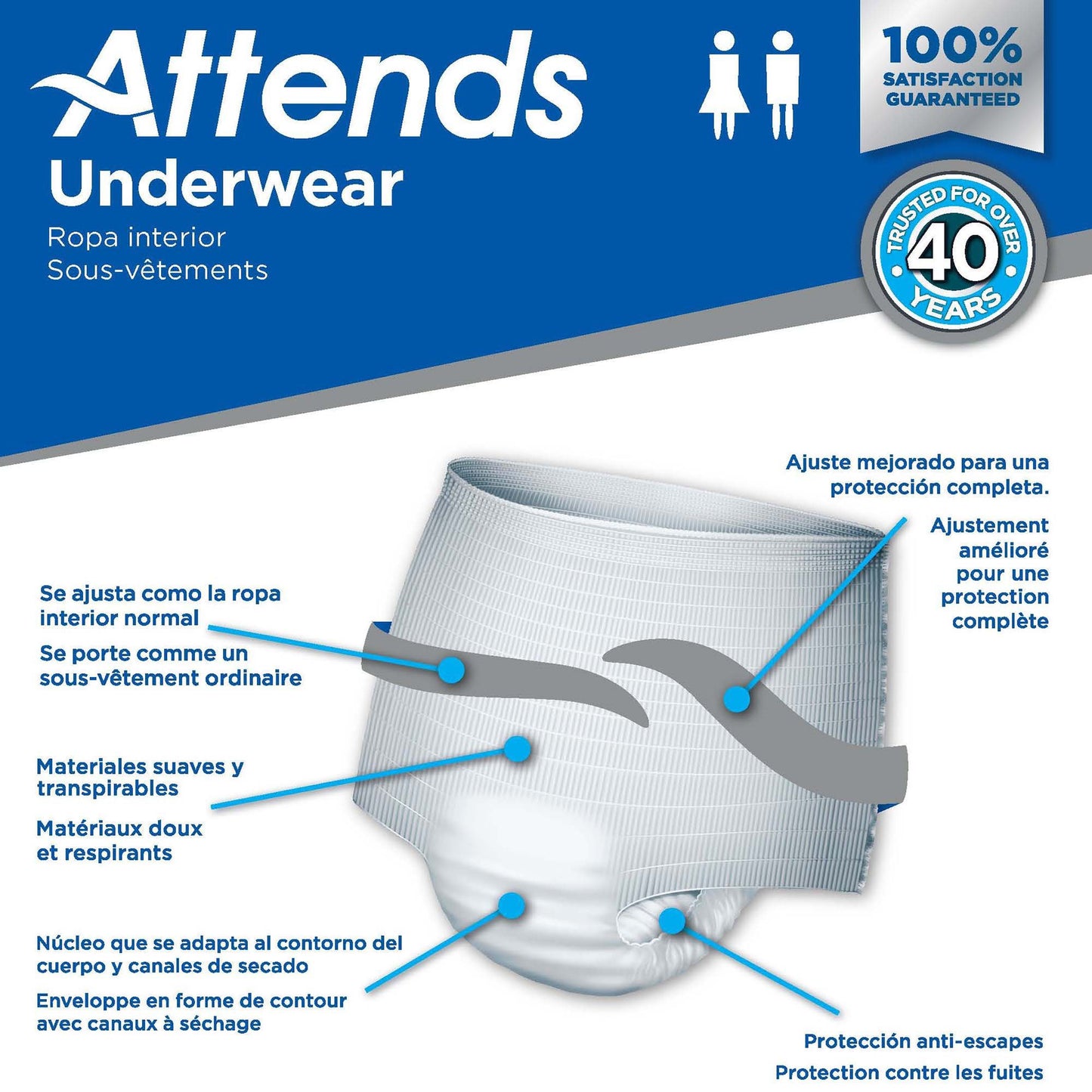 Attends® Care APV20 Pull On with Tear Away Seams Adult Medium Unisex Disposable Heavy Absorbency