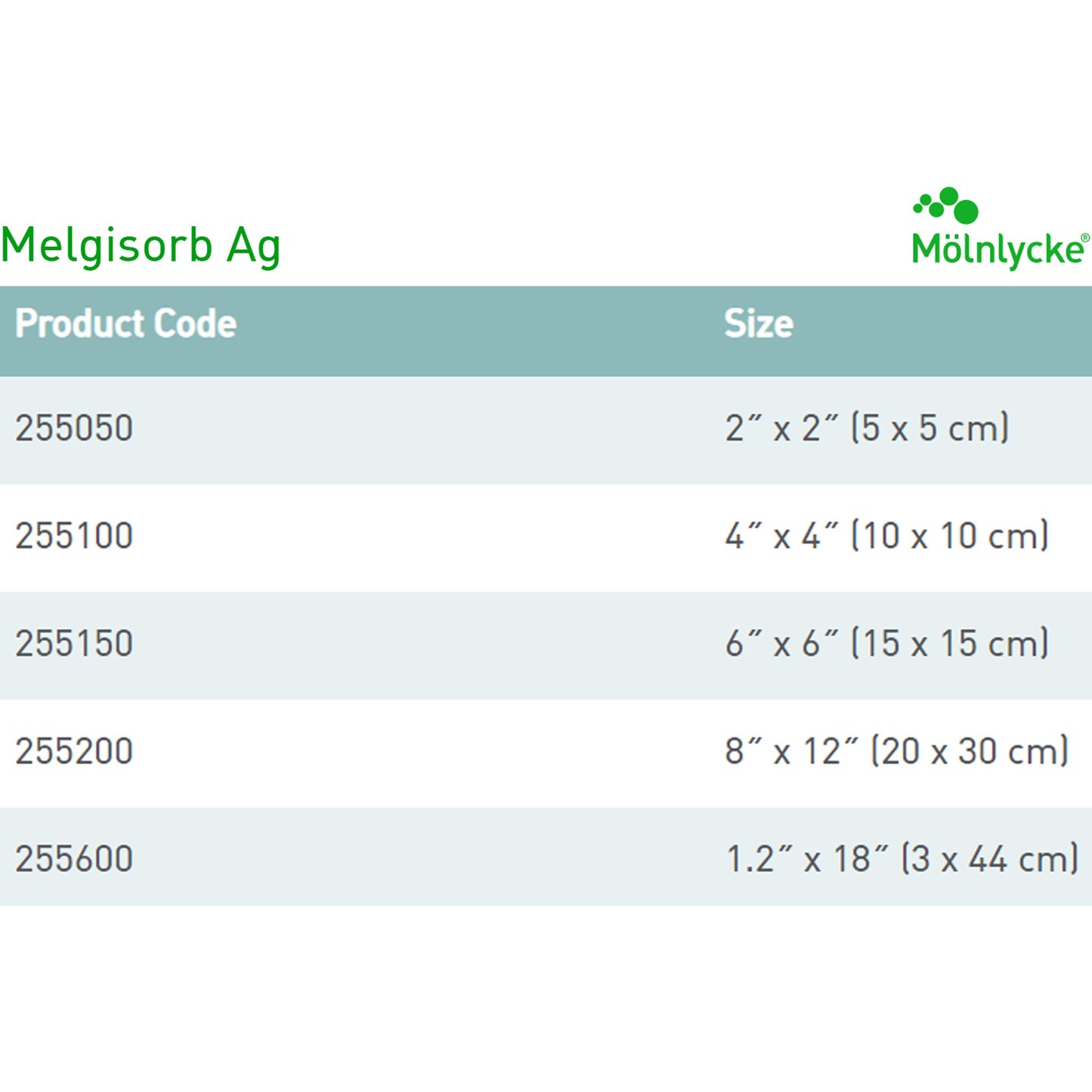 Melgisorb® Ag Silver Calcium Alginate Dressing, 1-1/5 x 18 Inch