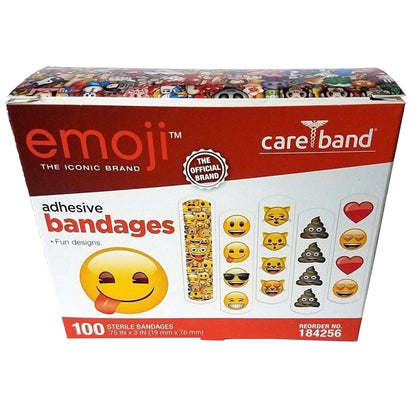 Care Brand Emoji™ Adhesive Strip Bandages, ¾ x 3 Inch