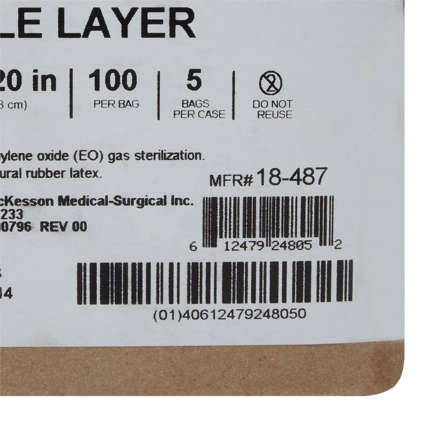 McKesson Single Layer Sterilization Wrap, 20 x 20 Inch