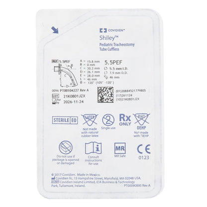 Uncuffed Tracheostomy Tube Shiley™ Size 5.5 Pediatric