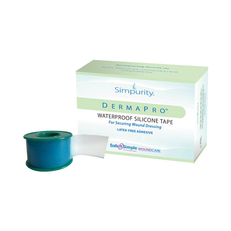 Safe N Simple SNS57232 DermaPro Silicone Medical Tape, 2 Inch x 15 Foot, Transparent