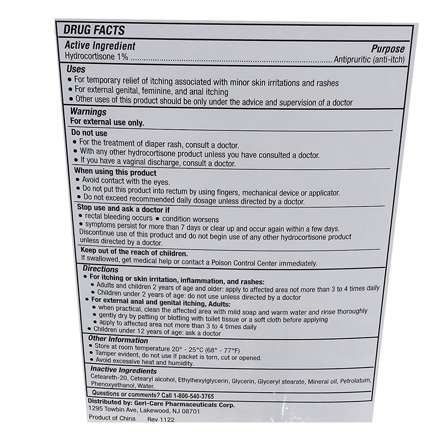 Geri-Care® 1% Hydrocortisone Anti-Itch Cream