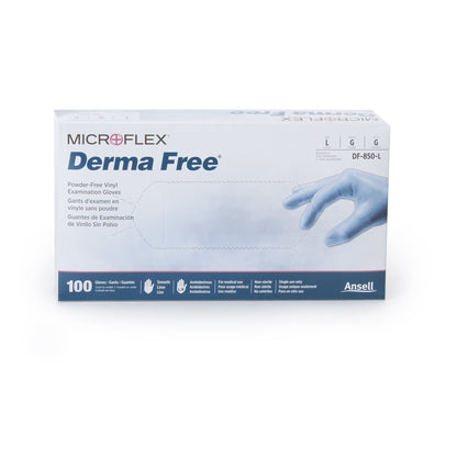 Derma Free™ Vinyl Exam Glove, Large, Clear