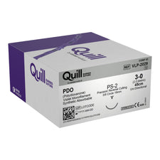 Absorbable Quill Barbed Suture with Needle Quill™ Polydioxanone PS-2 3/8 Circle Precision Reverse Cutting Needle Size 3-0 Barbed Monofilament