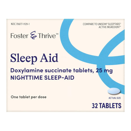 McKesson 70677112901 Foster & Thrive Sleep Aid Doxylamine Succinate 25 mg Tablets