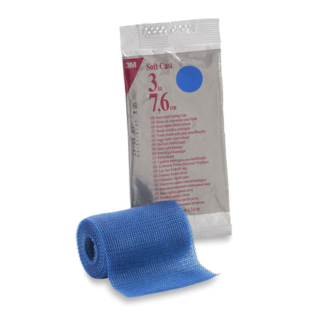 Solventum 82103B 3M Scotchcast Soft Cast Cast Tape, 3 Inch x 12 Foot, Blue