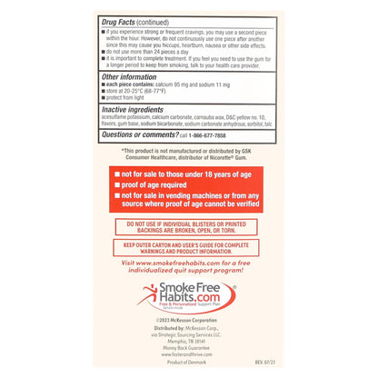 Foster & Thrive™ Nicotine Polacrilex 4 mg (Nicotine) Gum, Original Flavor