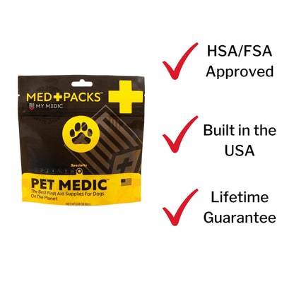 Med Packs™ First Aid Kit for Pets – Dog Injury Supplies in Portable Pouch
