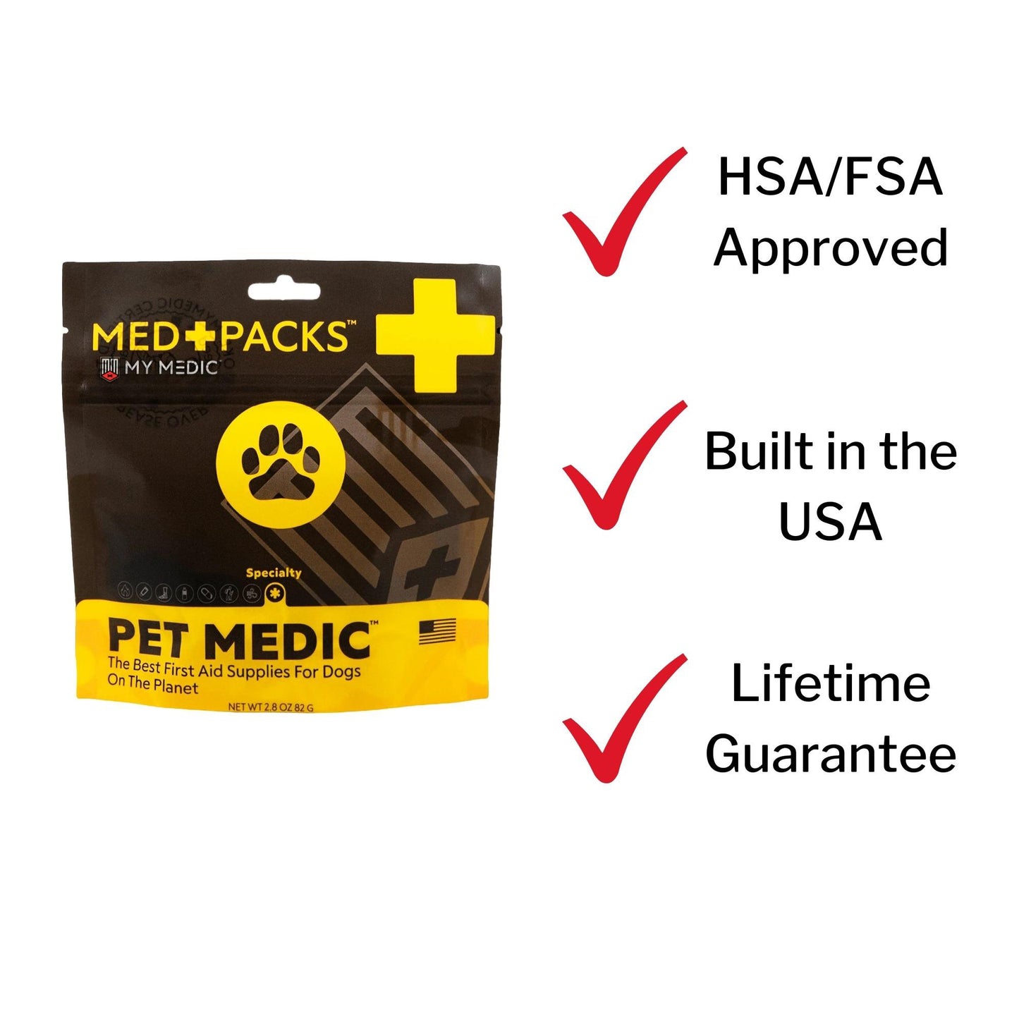 Med Packs™ First Aid Kit for Pets – Dog Injury Supplies in Portable Pouch