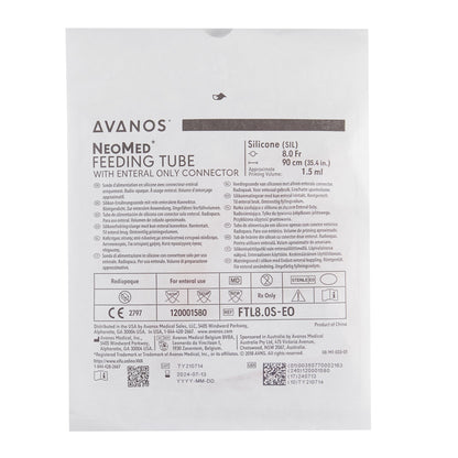 Nasogastric Feeding Tube NeoMed® 8 Fr. 90 cm Tube Silicone Sterile