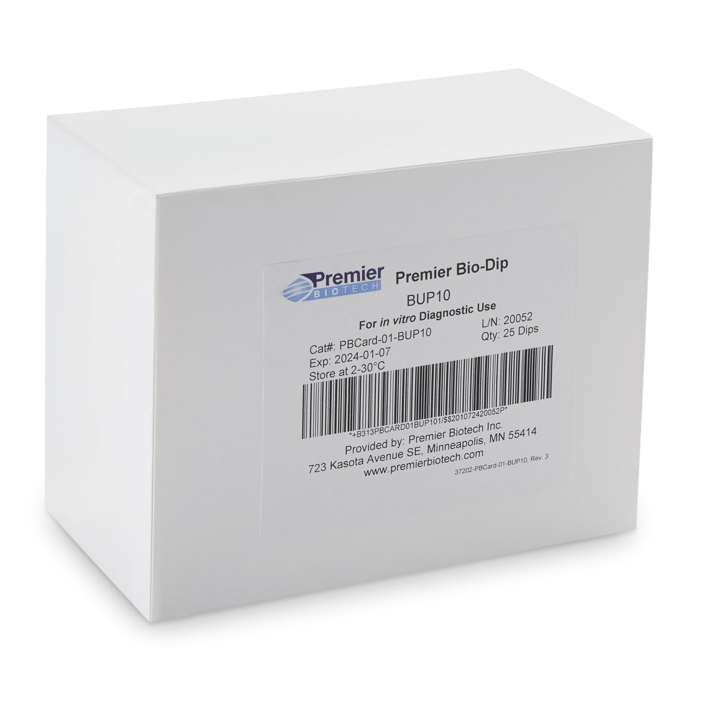 Premier Bio-Dip Single Drug (Buprenorphine) Drugs of Abuse Test