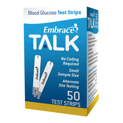 Embrace® TALK Blood Glucose Test Strips