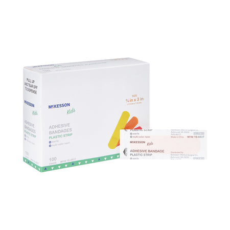 McKesson 16-4837 Kids Neon Adhesive Strip, 3/4 x 3 Inch