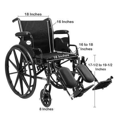McKesson Lightweight Wheelchair, 18 Inch Seat Width