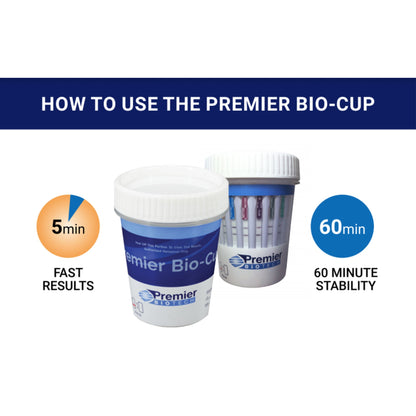 Premier Bio-Cup 12-Drug Panel Drugs of Abuse Test