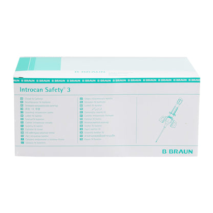 Introcan Safety® 3 Closed IV Catheter, 22 Gauge, Winged