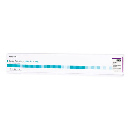 McKesson 16-SFOL3022 Silicone Foley Catheter, Standard Tip, 22 Fr., 30 cc