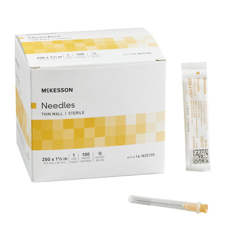McKesson Hypodermic Needle, 25 Gauge, 1 Inch by McKesson Brand product image