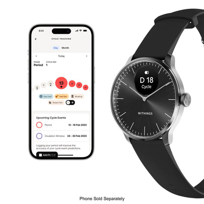 Withings ScanWatch Light Smart Watch, 37mm, Black