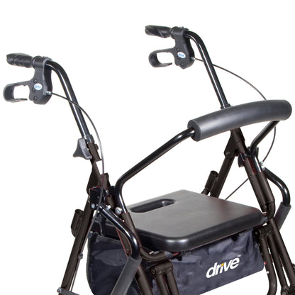 drive™ Duet Four-Wheel Rollator, Black