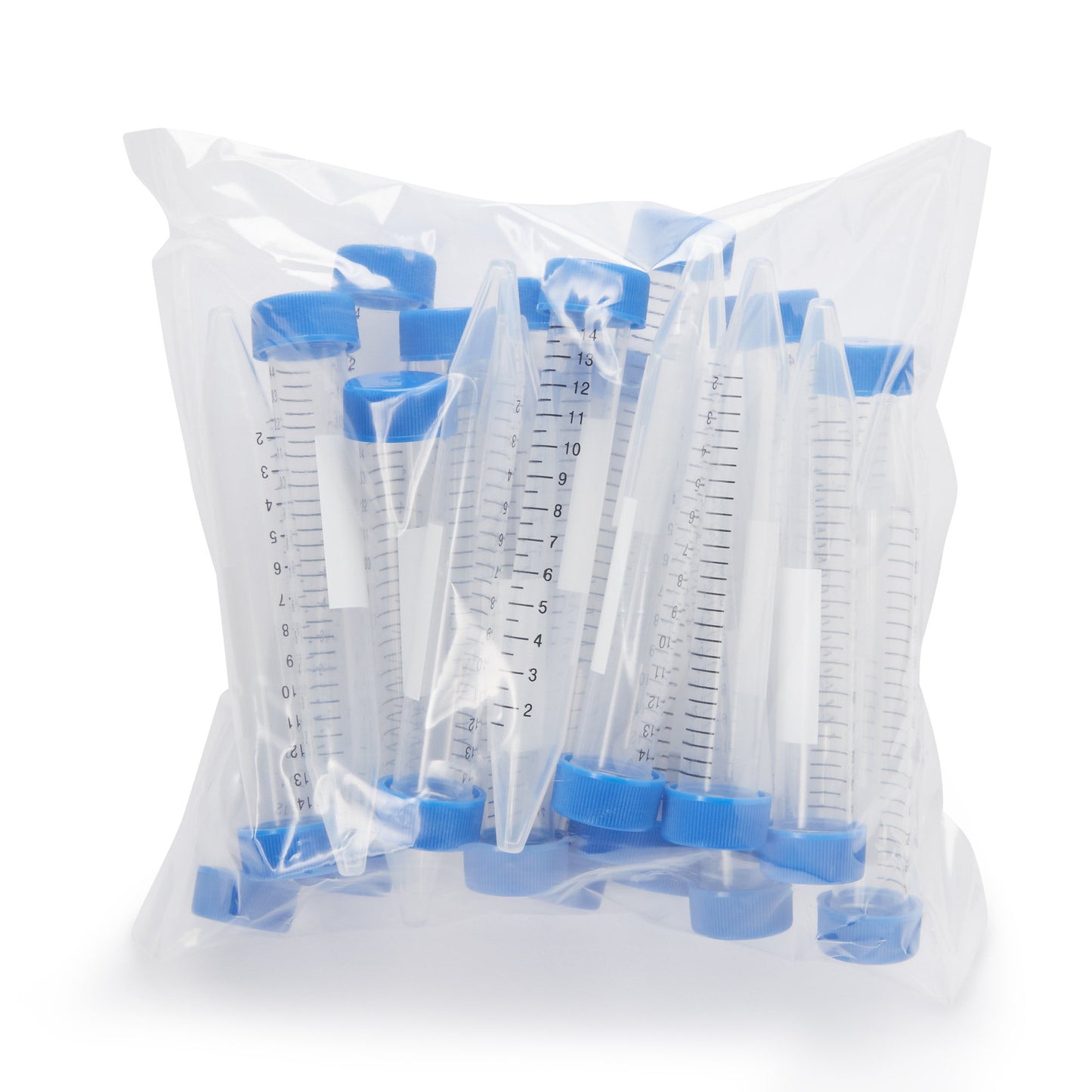 McKesson Centrifuge Tube, 15 mL, 17 x 120 mm, Blue Screw Cap