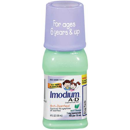 J & J Sales 50580013444 Children's Imodium A-D Anti-Diarrheal Oral Solution Mint Flavor