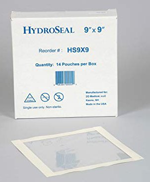 2G Medical LLC HS9X9 HydroSeal IV Site Barrier Protector, 9 x 9 Inch