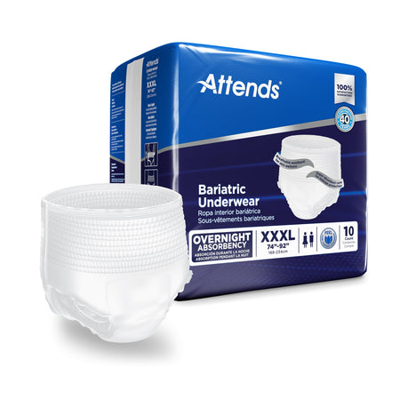 Attends 1184056 Bariatric Ultimate Absorbent Underwear, 3X-Large