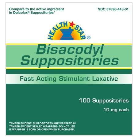 Geri-Care 444-01-HST Health*Star Bisacodyl Laxative Suppository