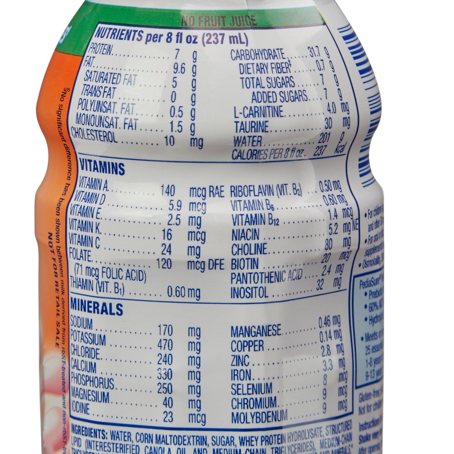 PediaSure® Peptide 1.0 Cal Peptide-Based Nutrition, Strawberry, 8-ounce bottle