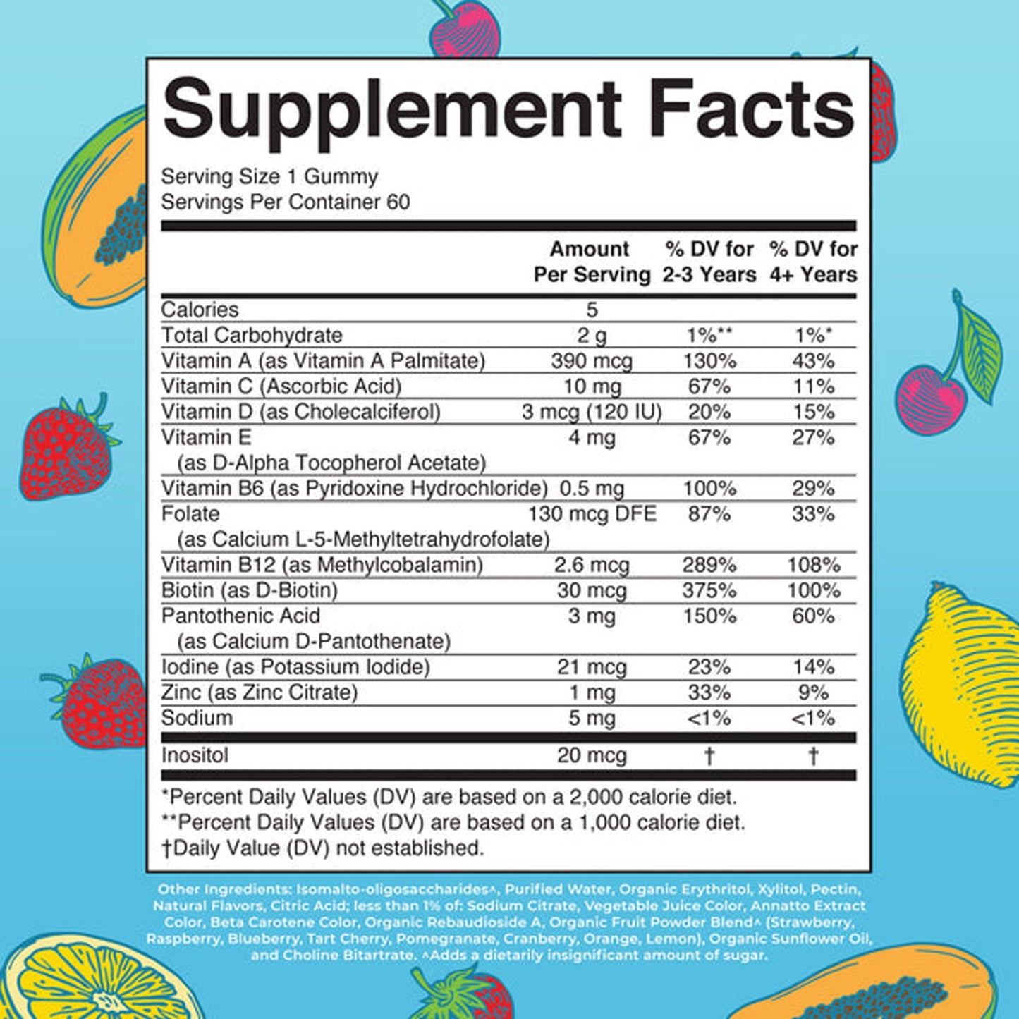 Mary Ruth's® Kids Multivitamin with Zinc and Iodine Gummies, Fruit Flavors