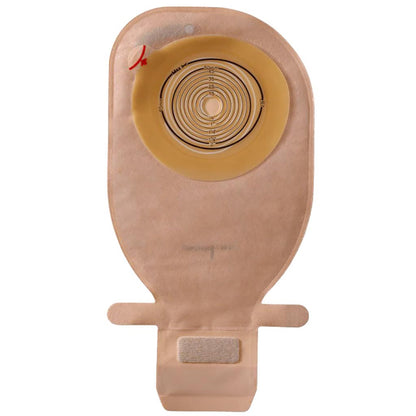 Assura® EasiClose™ WIDE Outlet One-Piece Drainable Transparent Colostomy Pouch, 11¼ Inch Length, 3/8 to 2¾ Inch Stoma