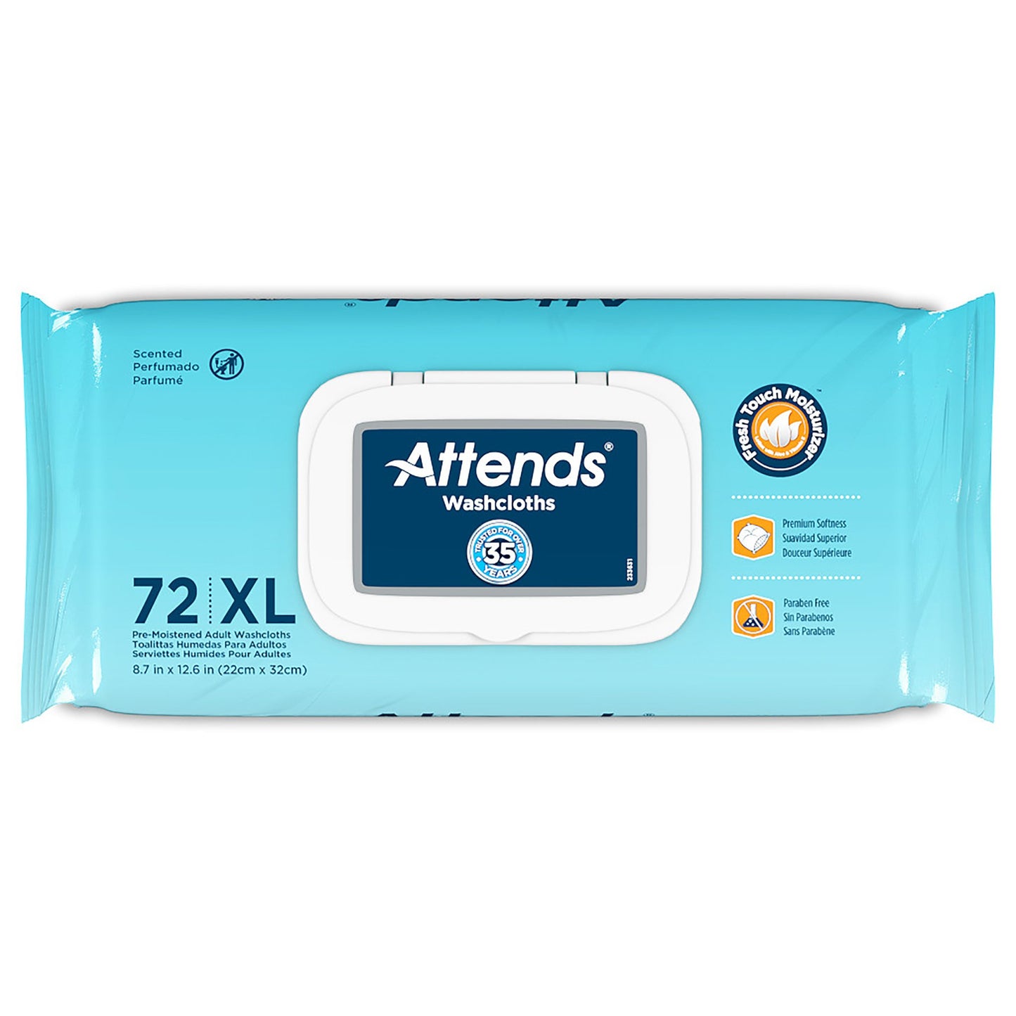 Attends® Scented Personal Cleansing Wipes with Aloe and Vitamin E