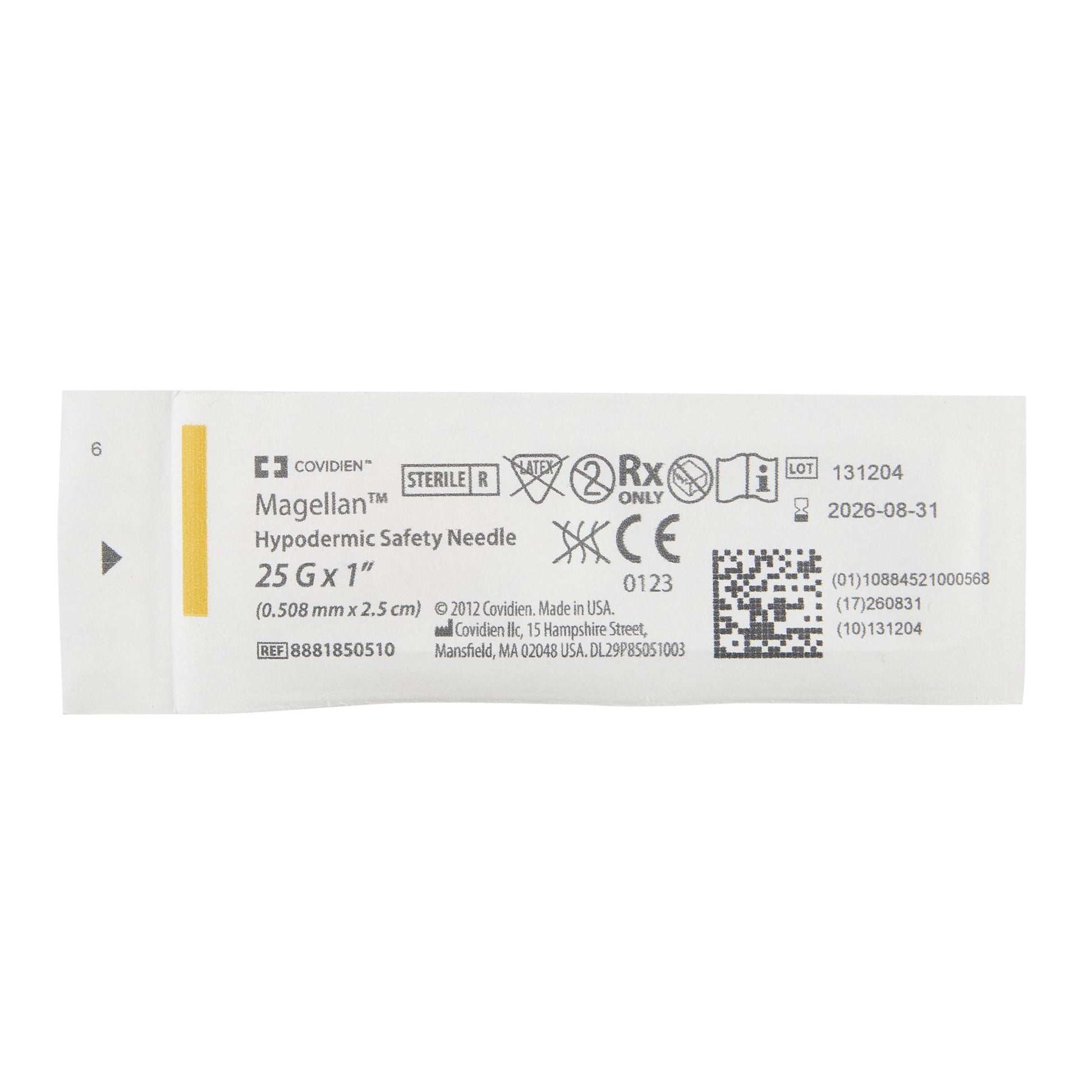 Monoject Magellan Safety Hypodermic Needle, 25 Gauge, 1 Inch by Cardinal product image - view 3