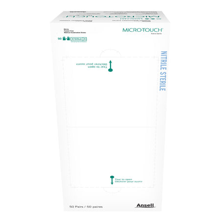 Ansell 6034151 Micro-Touch Extended Cuff Length Exam Glove, Small, Blue