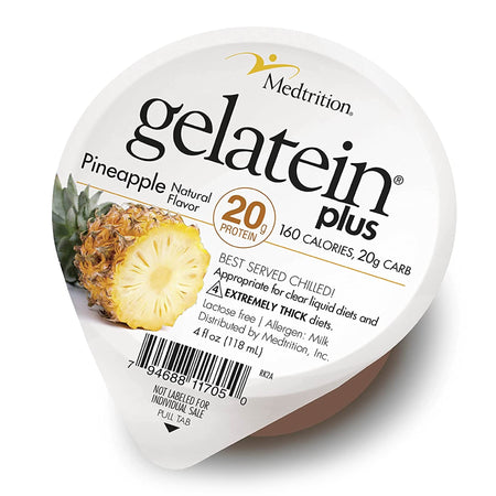 Medtrition/National Nutrition 11705 Gelatein Plus Pineapple High Protein Gelatin, 4-ounce cup