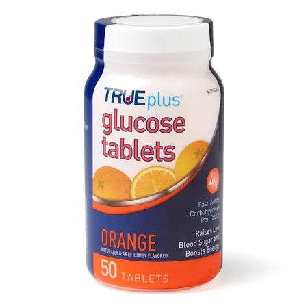Trividia Health Inc P1H01RN-50 TRUEplus Glucose Supplement Orange Flavor Chewable Tablets