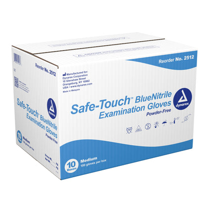Safe-Touch™ Nitrile Exam Glove, Medium, Blue