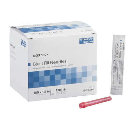 McKesson 16-305180 Blunt Fill Needle McKesson 18 Gauge Blunt