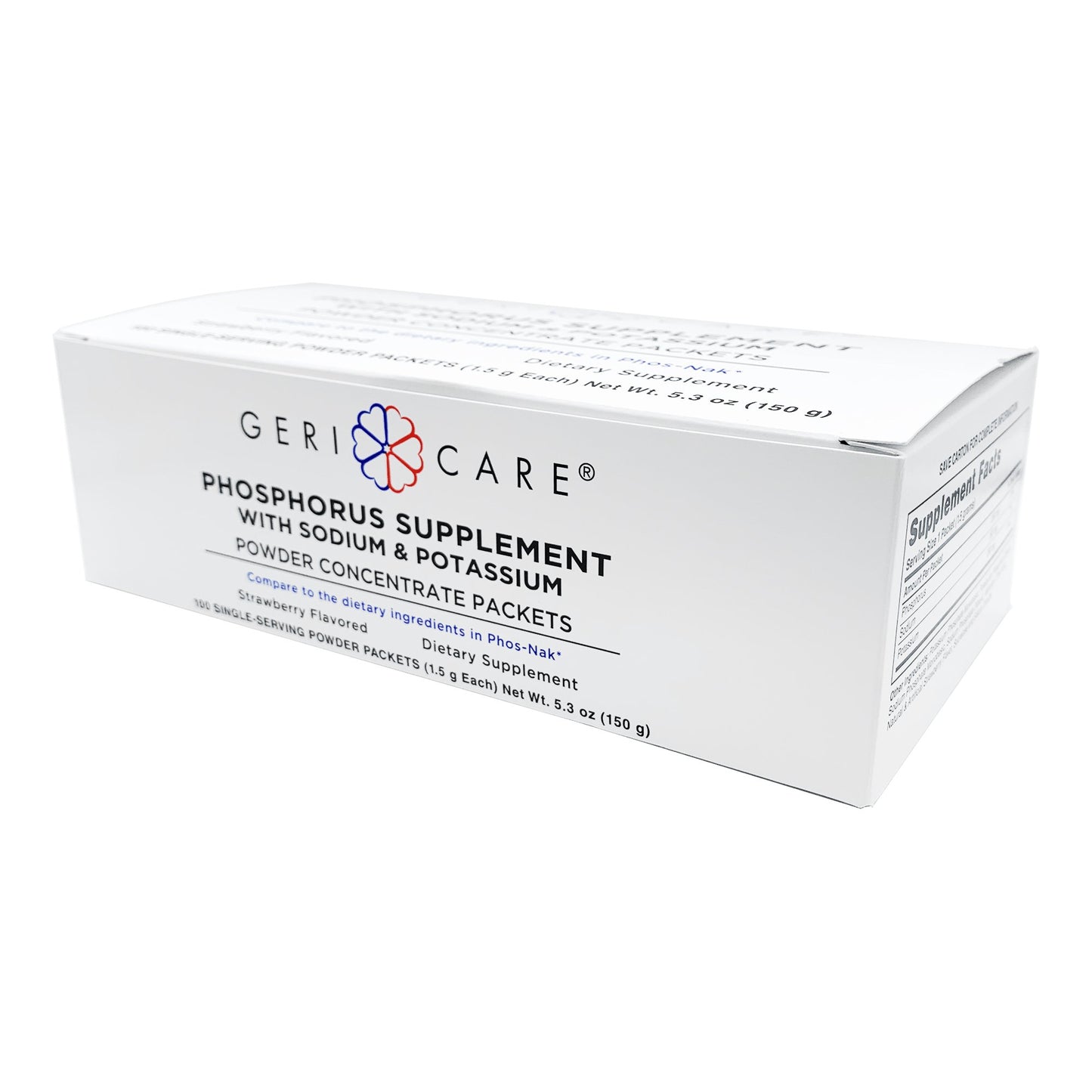 Geri-Care Phosphorus Supplement Powder with Electrolytes, Strawberry Flavor
