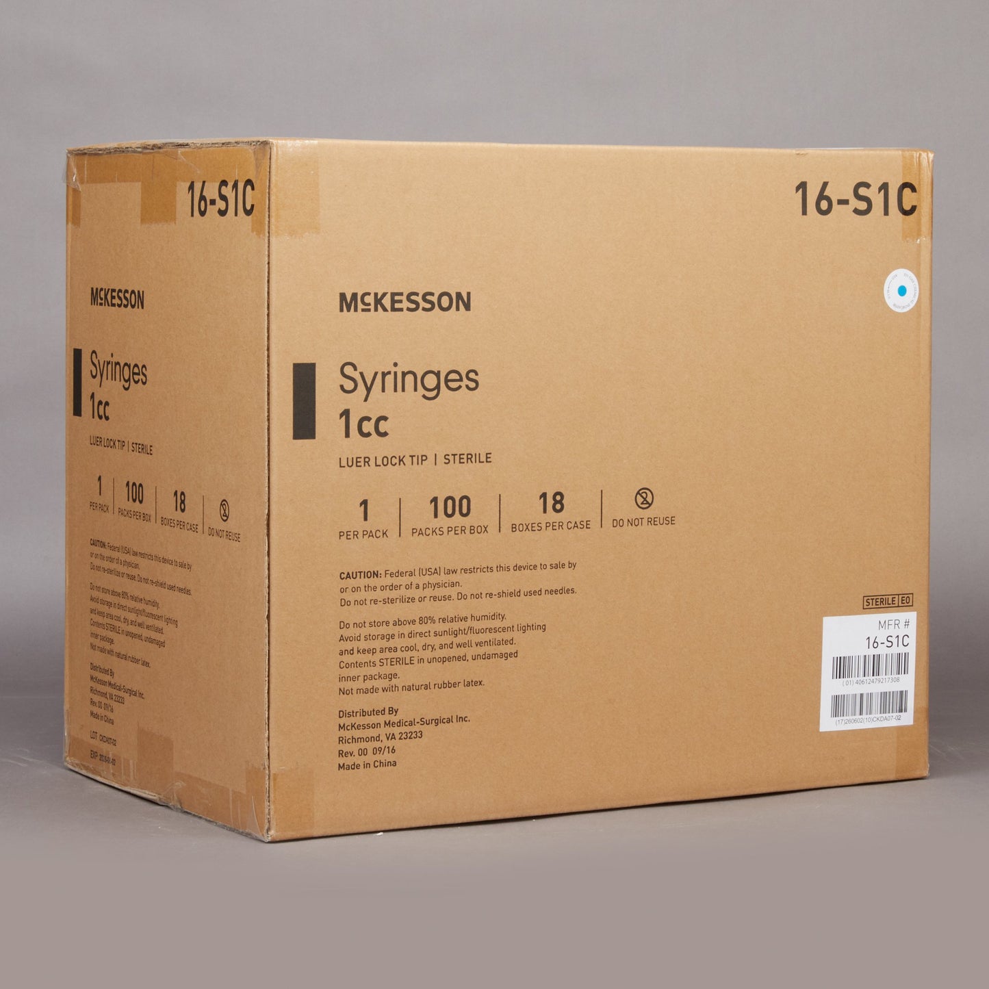 McKesson General Purpose Syringe, 1 mL