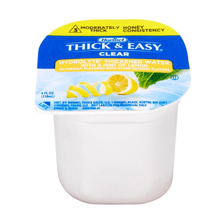 Lyons Magnus LLC 46056 Thick & Easy Hydrolyte Honey Consistency Lemon Thickened Water, 4-ounce Cup