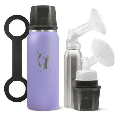 Ceres Chill Co CC-1-BC-L-UV Chill OG Stainless Steel Breast Milk Chiller Container, Lavender