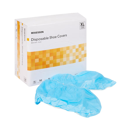 McKesson 16-3557 Shoe Covers, Non-Skid Sole, Blue, nonsterile, X-Large