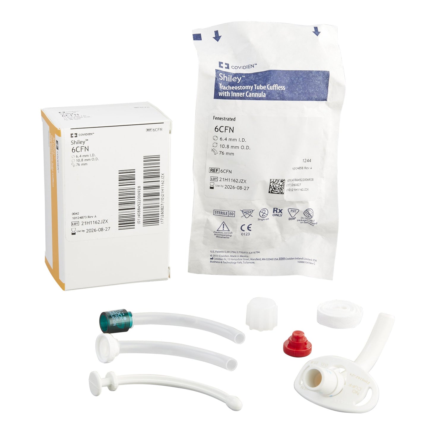 Uncuffed Tracheostomy Tube Shiley™ Reusable IC Size 6.0 Adult
