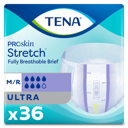 Essity 67802 Tena ProSkin Stretch Ultra Incontinence Brief, Medium